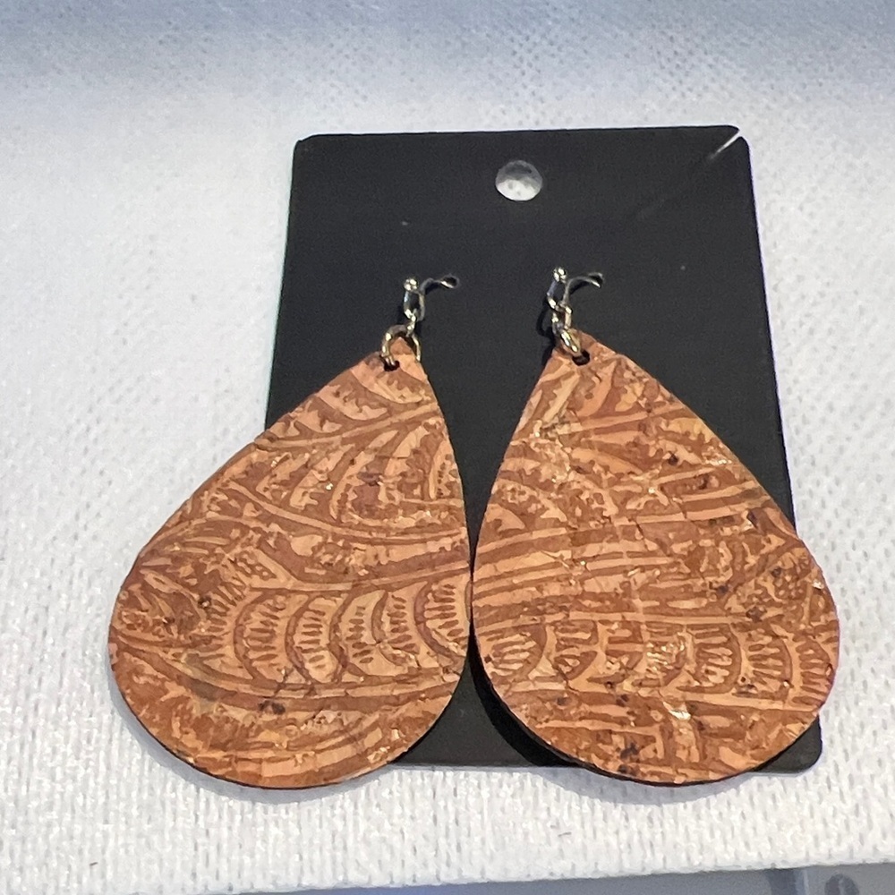 Artisan Brown Teardrop Earrings